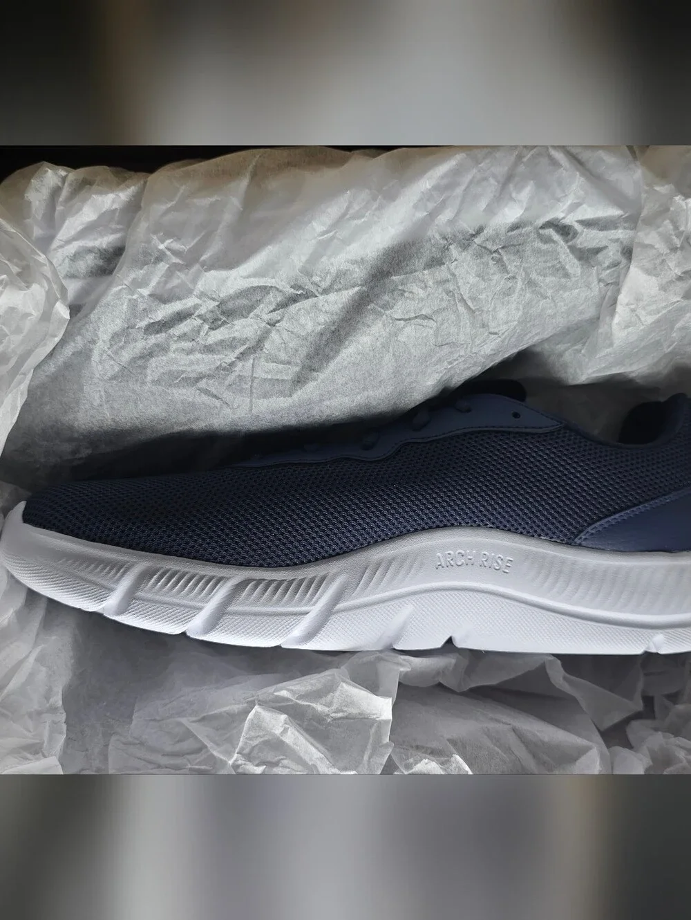 adidas Men's Navy Blue and Black Cloudfoam Flex Sneakers